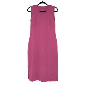 Woolx Cassie Merino Wool Travel Dress Plum Berry Magenta Pockets SZ M